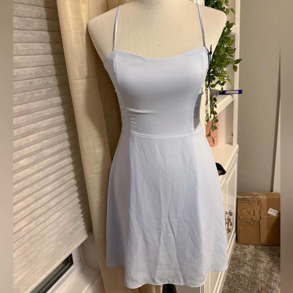 NWT Aritzia Sunday Best Light Blue Mini Dress Size 6 (like size 4)